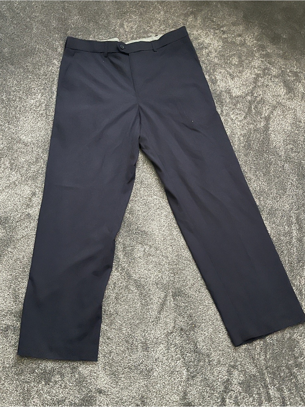 NWT Croft & Barrow No Iron Stretch Dress Pants Black 34x30 Flat Front